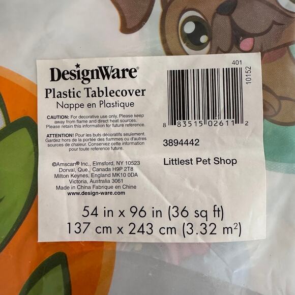 Littlest Pet Shop LPS Party Bundle Invitations Hat Napkins Tablecloth Designware - Picture 8 of 10